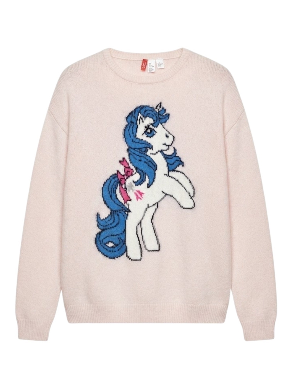 H&M X HASBRO Divided Pink My Little Pony Crewneck Sweater Oversized Womens M